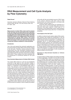 DNA Measurement and Cell Cycle Analysis by Flow Cytometry