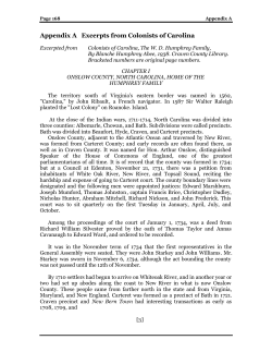 Appendix A Excerpts from Colonists of Carolina - Freepages