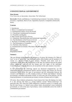 Constitutional Government
