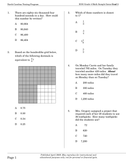 Grade 4 Mathematics Goal 1 - North Carolina Public Schools