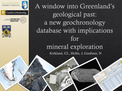 A window into Greenland`s geological past: a new geochronology