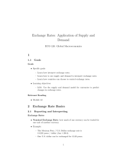 Exchange Rates: Application of Supply and Demand
