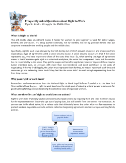 Frequently Asked Questions about Right to Work