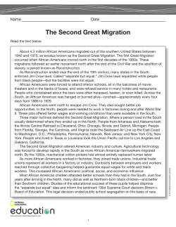 The Second Great Migration