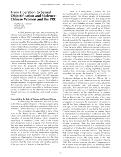 From Liberation to Sexual Objectification and Violence: Chinese