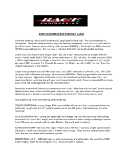 2300 Connecting Rod Selection Guide