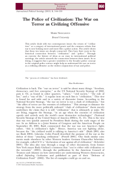 The Police of Civilization: The War on Terror as