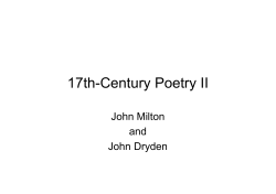 17th-Century Poetry II