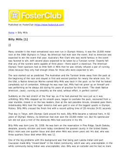Billy Mills - FosterClub