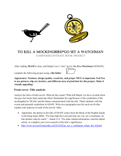 TO KILL A MOCKINGBIRD*GO SET A WATCHMAN