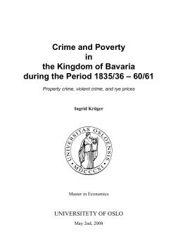 Crime and Poverty in Bavaria in the Period 1835/36