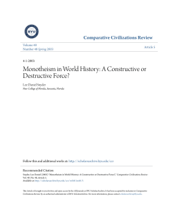 Monotheism in World History: A Constructive or Destructive Force?