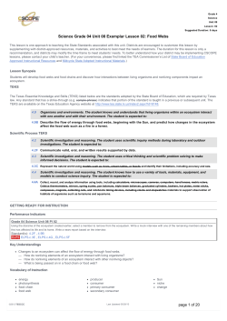 Food Webs - Big Spring ISD