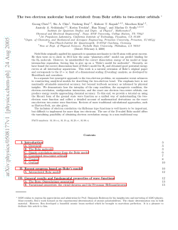 The two electron molecular bond revisited: from Bohr orbits to two