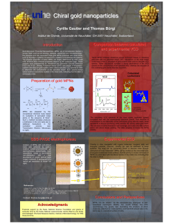Chiral gold nanoparticles