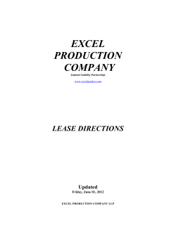 Lease Directions - Excel Production Company, LLP