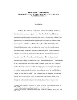 FROM MEDICI TO BOURBON