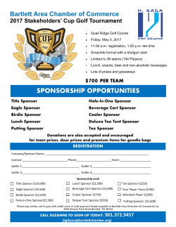 sponsorship opportunities - Bartlett Area Chamber of Commerce