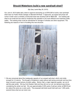 Should Waterboro build a new sand/salt shed?