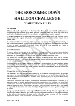 competition rules - Boscombe Down Balloon Challenge