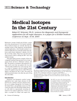 Medical Isotopes In the 21st Century