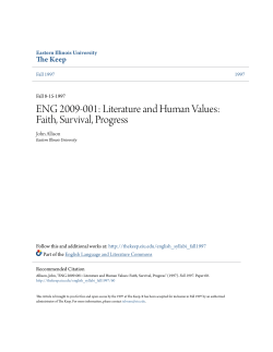 ENG 2009-001: Literature and Human Values: Faith