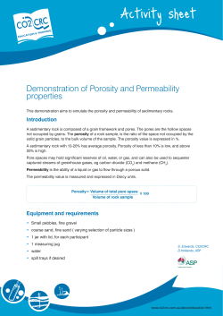 Porosity and permeability