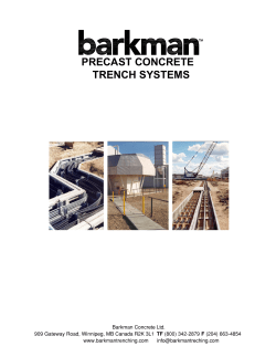 PRECAST CONCRETE TRENCH SYSTEMS