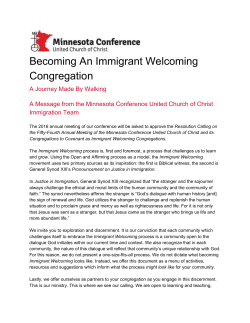 Becoming An Immigrant Welcoming Congregation