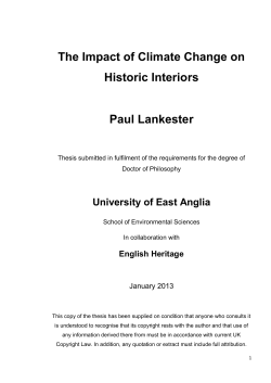 Managing The Impact of Climate Change on