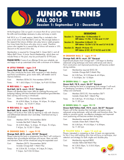 junior tennis - Kingsbury Club