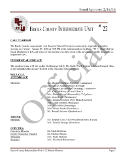 January 2016 Board Meeting Minutes