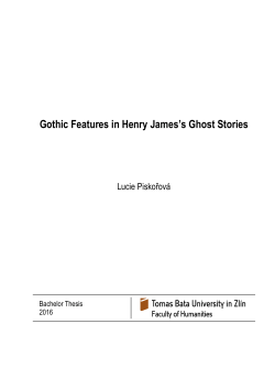 Gothic Features in Henry James`s Ghost Stories