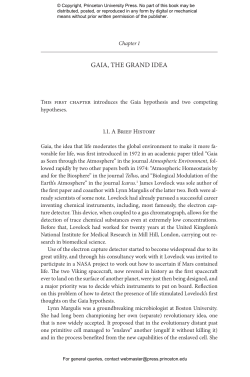 Gaia, THE GRanD iDEa - Princeton University Press