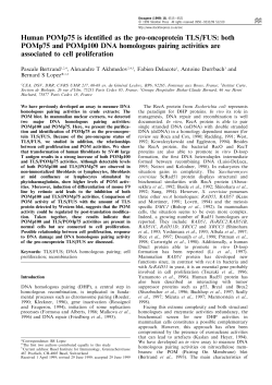 Human POMp75 is identified as the pro-oncoprotein TLS