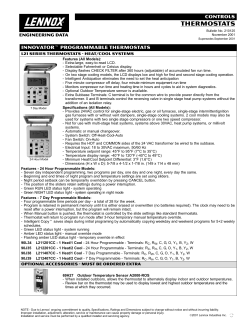 Thermostats - LennoxPROs.com