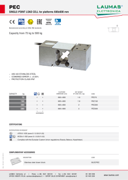 Capacity from 75 kg to 500 kg SINGLE