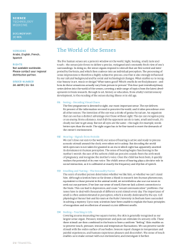 The World of the Senses