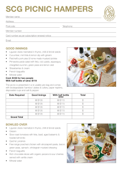 scg picnic hampers - Sydney Cricket Ground