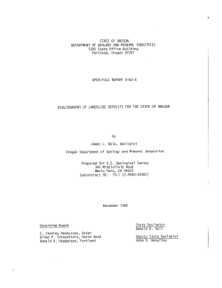 DOGAMI Open-File Report O-82-06, Bibliography of landslide