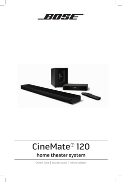 CineMate&reg; 120 - SoundTouch.com