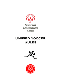 Unified Soccer Rules - Special Olympics Kansas