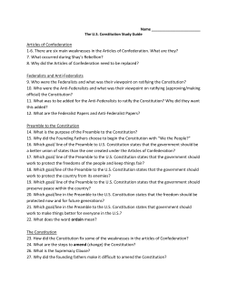 Articles of Confederation 1-6. There are six main weaknesses in the