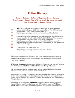 Foliot Surnames-Connie Hoy-2011