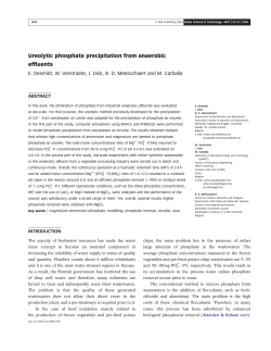 Ureolytic phosphate precipitation from anaerobic