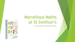 Marvellous Maths at St Swithun`s