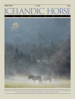 2015 IssuE two - United States Icelandic Horse Congress
