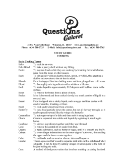 Cooking Study Guide