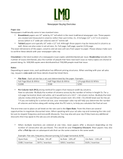 Newspaper Buying Overview