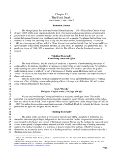 Chapter 13 The Black Death